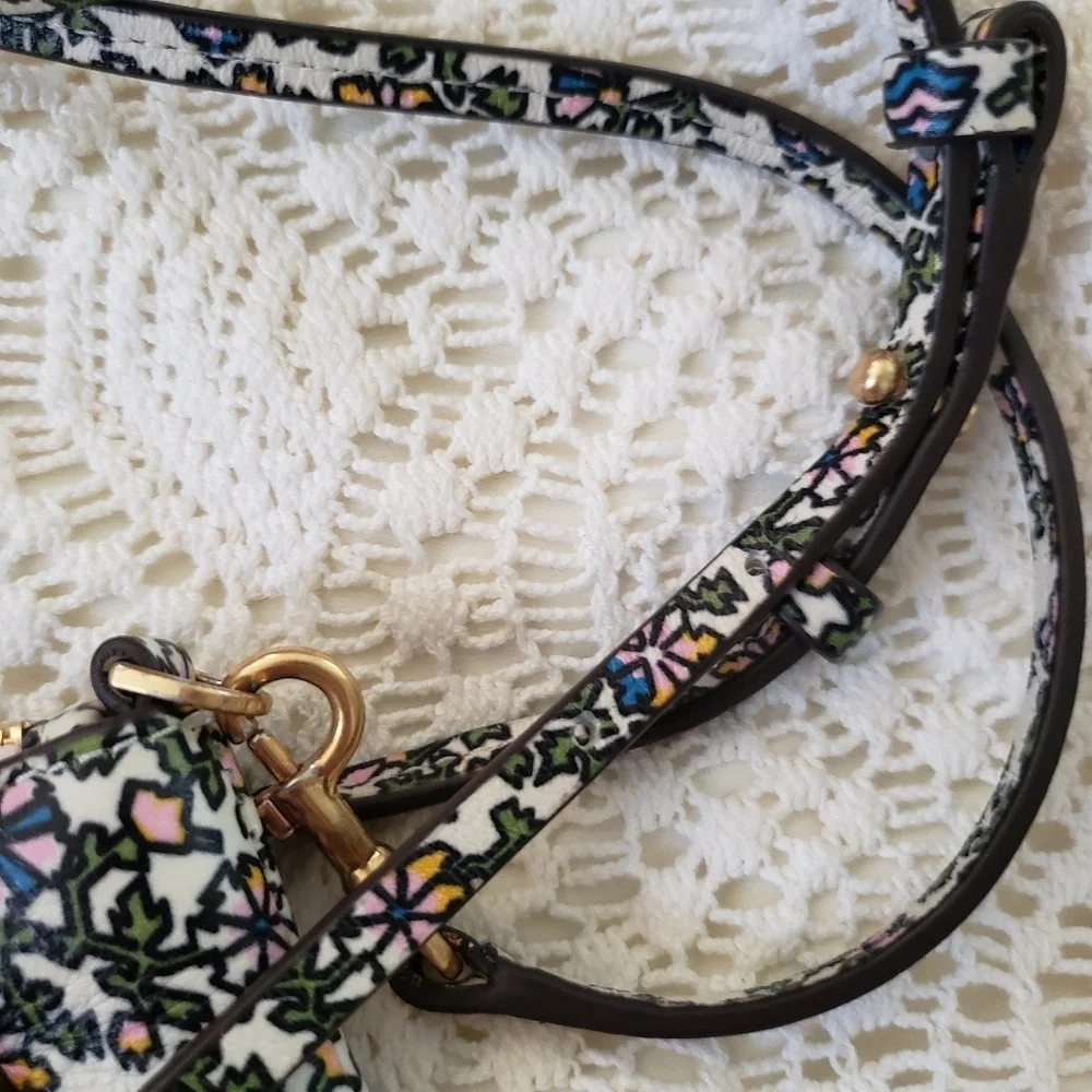 Tory Burch colorblock Paisley leather crossbody
